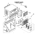 CABINET Diagram and Parts List for ACQ142XA0  Whirlpool Air Conditioner