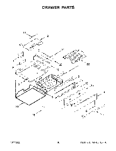 Drawer Parts Diagram and Parts List for JGS1450ML0  KitchenAid Range