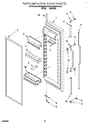 REFRIGERATOR DOOR Diagram and Parts List for KSRS25FBWH01  KitchenAid Refrigerator