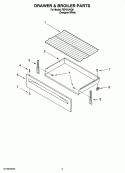 DRAWER & BROILER PARTS Diagram and Parts List for FEP310VQ0  Roper Range