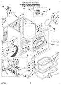 CABINET Diagram and Parts List for LGC8858DZ0  Whirlpool Dryer