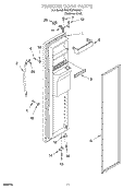 FREEZER DOOR Diagram and Parts List for BRS70XRANA01  Whirlpool Refrigerator