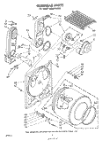 BULKHEAD Diagram and Parts List for LG5921XKW1  Whirlpool Dryer