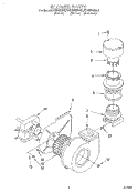 BLOWER Diagram and Parts List for KUDI230BWH0  KitchenAid Dishwasher
