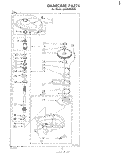 GEARCASE Diagram and Parts List for LA7450XMW1  Whirlpool Washer
