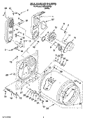 BULKHEAD PARTS Diagram and Parts List for EGD4400TQ0  Estate Dryer