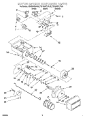 MOTOR AND ICE CONTAINER Diagram and Parts List for KSRS22FGBL03  KitchenAid Refrigerator