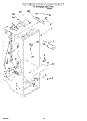 REFRIGERATOR LINER Diagram and Parts List for 6ED22PKXFW01  Whirlpool Refrigerator
