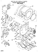 DRYER BULKHEAD Diagram and Parts List for LTG5243BW1  Whirlpool Washer Dryer Combo