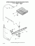 UPPER DISHRACK AND WATER FEED PARTS Diagram and Parts List for DU948PWPQ0  Whirlpool Dishwasher