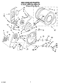 SECTION Diagram and Parts List for LER5644JQ2  Whirlpool Dryer