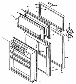 Part Location Diagram of 519115 Whirlpool Refrigerator door panel