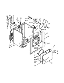 Cabinet Parts Diagram and Parts List for 11065202310  Kenmore Dryer