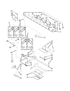 Part Location Diagram of W10814136 Whirlpool MANIFOLD