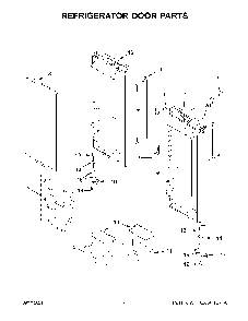 Refrigerator Door Parts Diagram and Parts List for KRFC300EBS05  KitchenAid Refrigerator