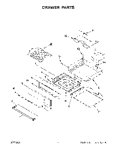 Drawer Parts Diagram and Parts List for KSEB900ESS4  KitchenAid Range