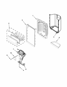 Part Location Diagram of W10609518 Whirlpool Cover, separator
