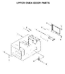 Part Location Diagram of W11455429 Whirlpool Outer Door Glass Assembly - White