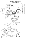 MACHINE BASE Diagram and Parts List for CAP2782BW0  Whirlpool Washer