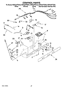CONTROL PARTS, OPTIONAL PARTS (NOT INCLUDED) Diagram and Parts List for KSRG22FTBT00  KitchenAid Refrigerator