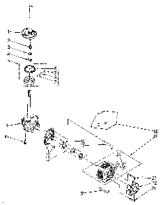 Brake, Clutch, Gearcase, Motor And Pump Diagram and Parts List for LA5580XSG1  Whirlpool Washer