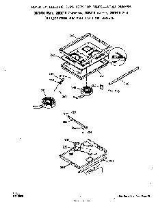 Main Top Cook Surface Diagram and Parts List for 2883*10  Roper Range