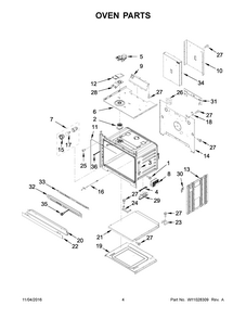 Oven Parts Diagram and Parts List for IBD350DS03  Whirlpool Wall Oven