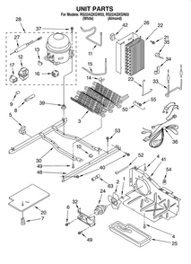 Unit Diagram and Parts List for RS22AQXGN03  Roper Refrigerator