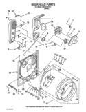 BULKHEAD PARTS Diagram and Parts List for WGD4700YQ1  Whirlpool Dryer