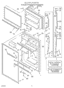 DOOR Diagram and Parts List for ET18VKXHW00  Whirlpool Refrigerator