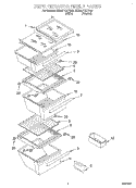 REFRIGERATOR SHELF Diagram and Parts List for 7ED22PQXFW00  Whirlpool Refrigerator