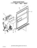 INNER DOOR PARTS Diagram and Parts List for KUDS30CXSS7  KitchenAid Dishwasher