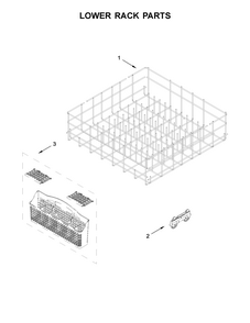 Lower Rack Parts Diagram and Parts List for 66517489N710  Kenmore Dishwasher