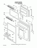 DOOR PARTS Diagram and Parts List for 8GT2FTKXSS03  Whirlpool Refrigerator