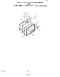 Oven Door Diagram and Parts List for F5257*0  Roper Range