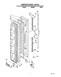 FREEZER DOOR Diagram and Parts List for 8ED20ZKXAN00  Whirlpool Refrigerator