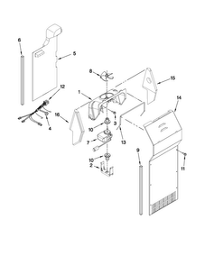 Air Flow Parts Diagram and Parts List for 10651113210  Kenmore Refrigerator