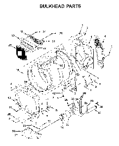 Bulkhead parts Diagram and Parts List for WED6120HW1  Whirlpool Dryer