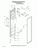 FREEZER DOOR PARTS Diagram and Parts List for GSF26C5EXY03  Whirlpool Refrigerator