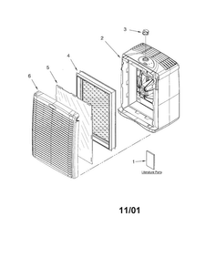 Air Cleaner Diagram and Parts List for 1064283230  Kenmore Air Purifier