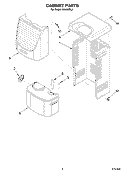 CABINET PARTS Diagram and Parts List for AD40USL4  Whirlpool Dehumidifier