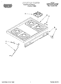 COOKTOP Diagram and Parts List for FGS385BQ3  Roper Range