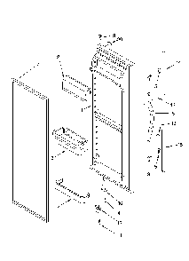 Refrigerator door parts Diagram and Parts List for ED5SHAXMT10  Whirlpool Refrigerator