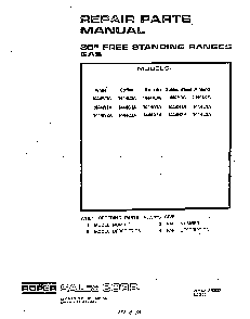 Section 9 Diagram and Parts List for 1444W2A  Roper Range