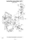 MAGNETRON AND AIR FLOW Diagram and Parts List for KCMS132S1  KitchenAid Microwave