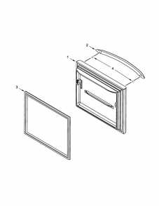 Freezer Door Parts Diagram and Parts List for 596467934351  Kenmore Refrigerator