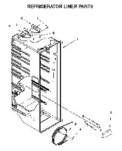 Refrigerator liner parts Diagram and Parts List for 10651115710  Kenmore Refrigerator
