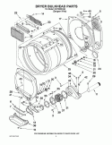 DRYER BULKHEAD PARTS Diagram and Parts List for WGT3300XQ0  Whirlpool Washer Dryer Combo