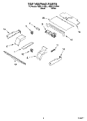 TOP VENTING, OPTIONAL Diagram and Parts List for KEBC141KWH1  KitchenAid Wall Oven