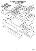 DRAWER & BROILER PARTS, OPTIONAL PARTS Diagram and Parts List for GS470LEMB4  Whirlpool Range